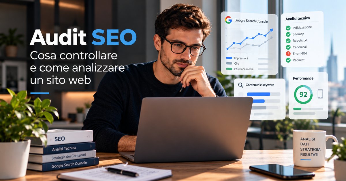 Audit SEO di un sito web: analisi tecnica, contenuti e priorità di intervento